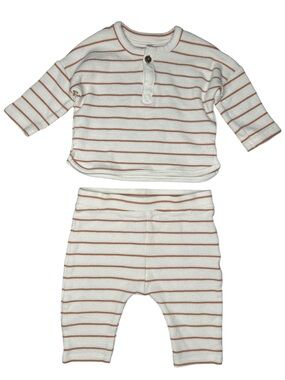 Primark Baby Cream Top with Rust Stripes